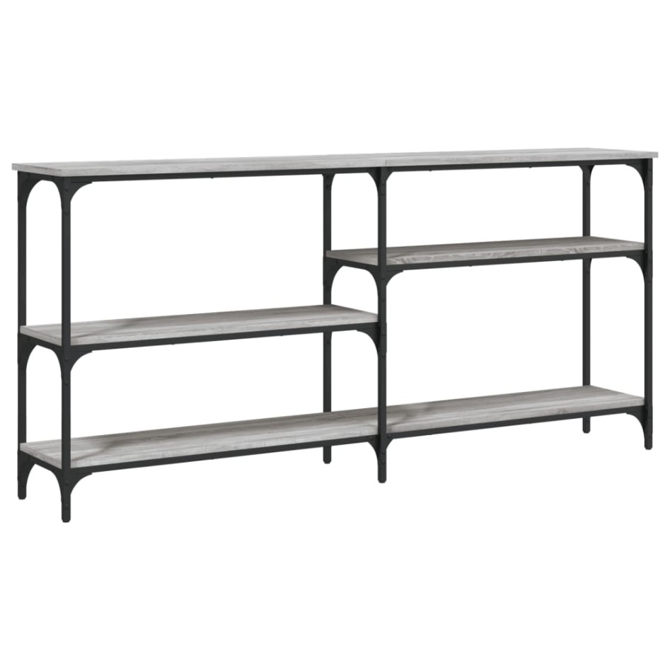 Mesa consola madera de ingeniería gris Sonoma 160x29x75