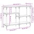 Mesa consola madera de ingeniería gris Sonoma 102x29x75