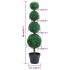 Planta de boj artificial forma de bola con maceta verde 90