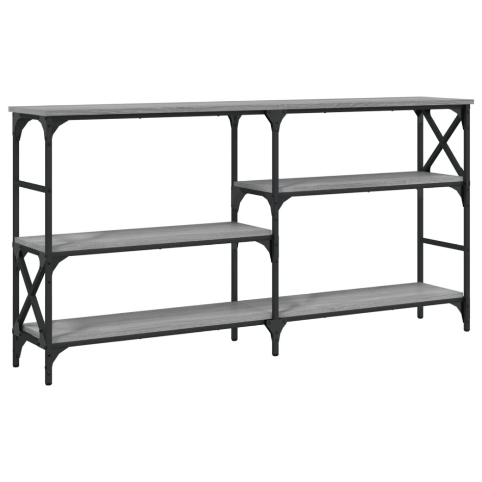 Mesa consola madera de ingeniería gris Sonoma 150x29x76,5
