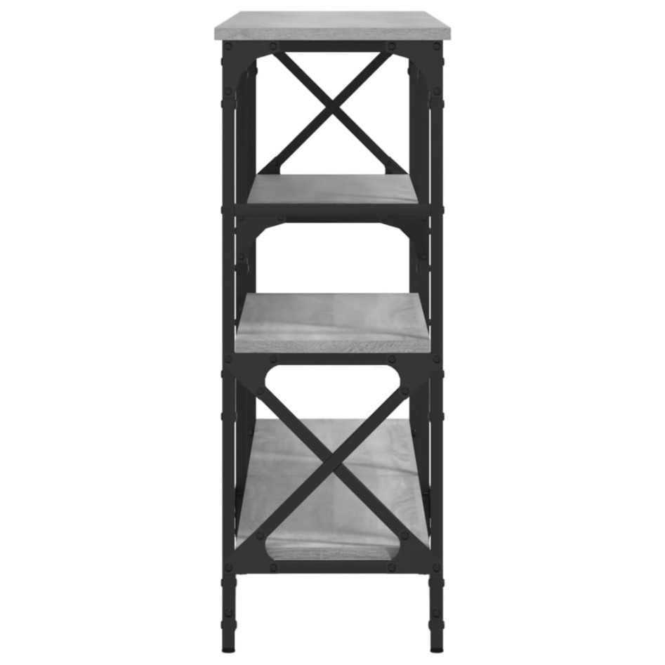 Mesa consola madera de ingeniería gris Sonoma 150x29x76,5