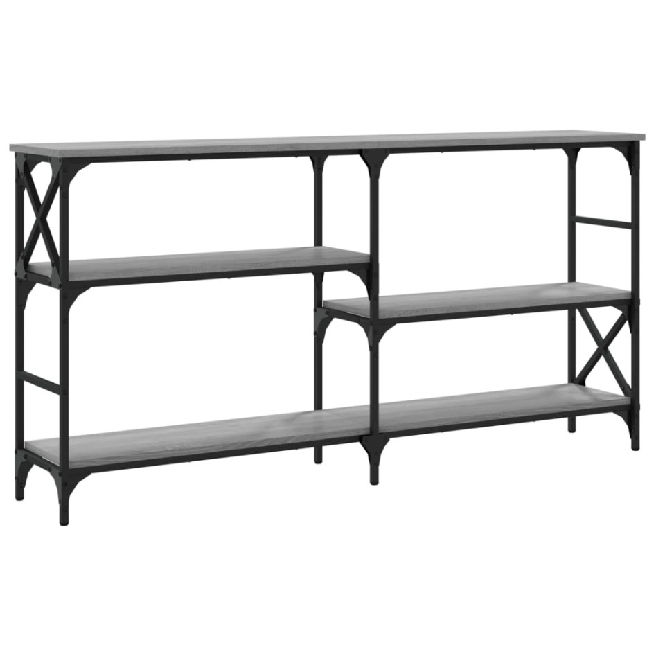 Mesa consola madera de ingeniería gris Sonoma 150x29x76,5