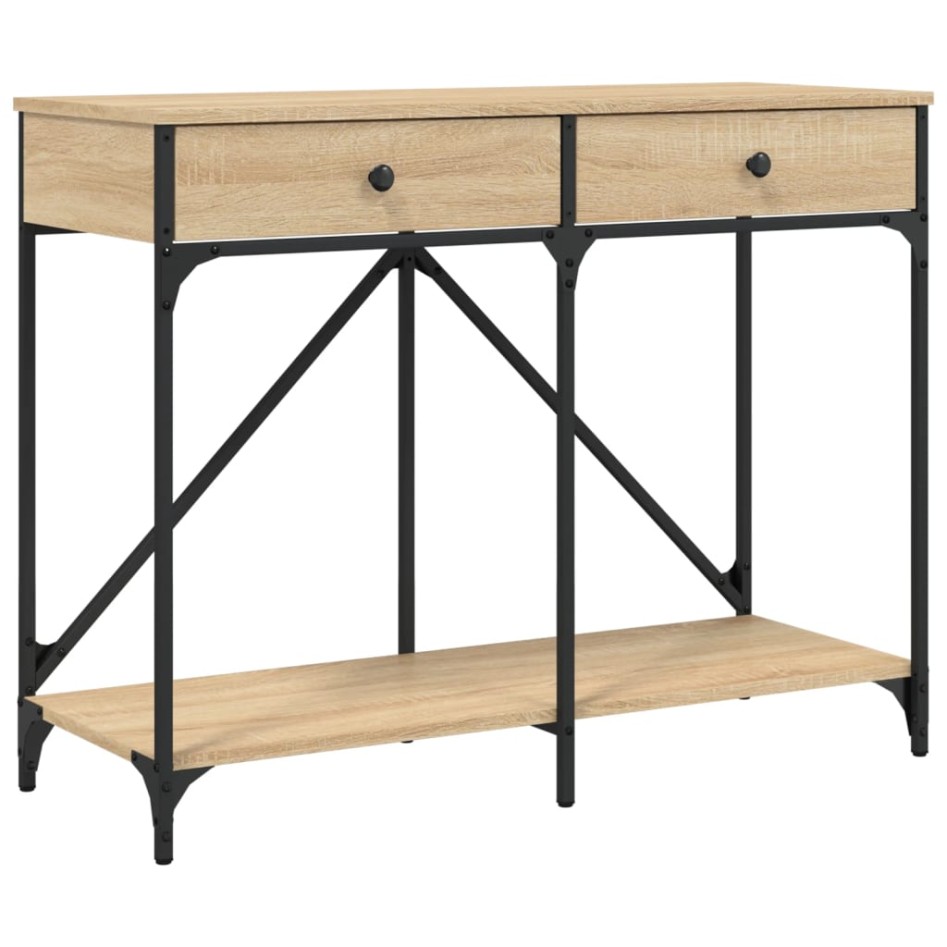 Mesa consola madera de ingeniería roble Sonoma 100x39x78,5