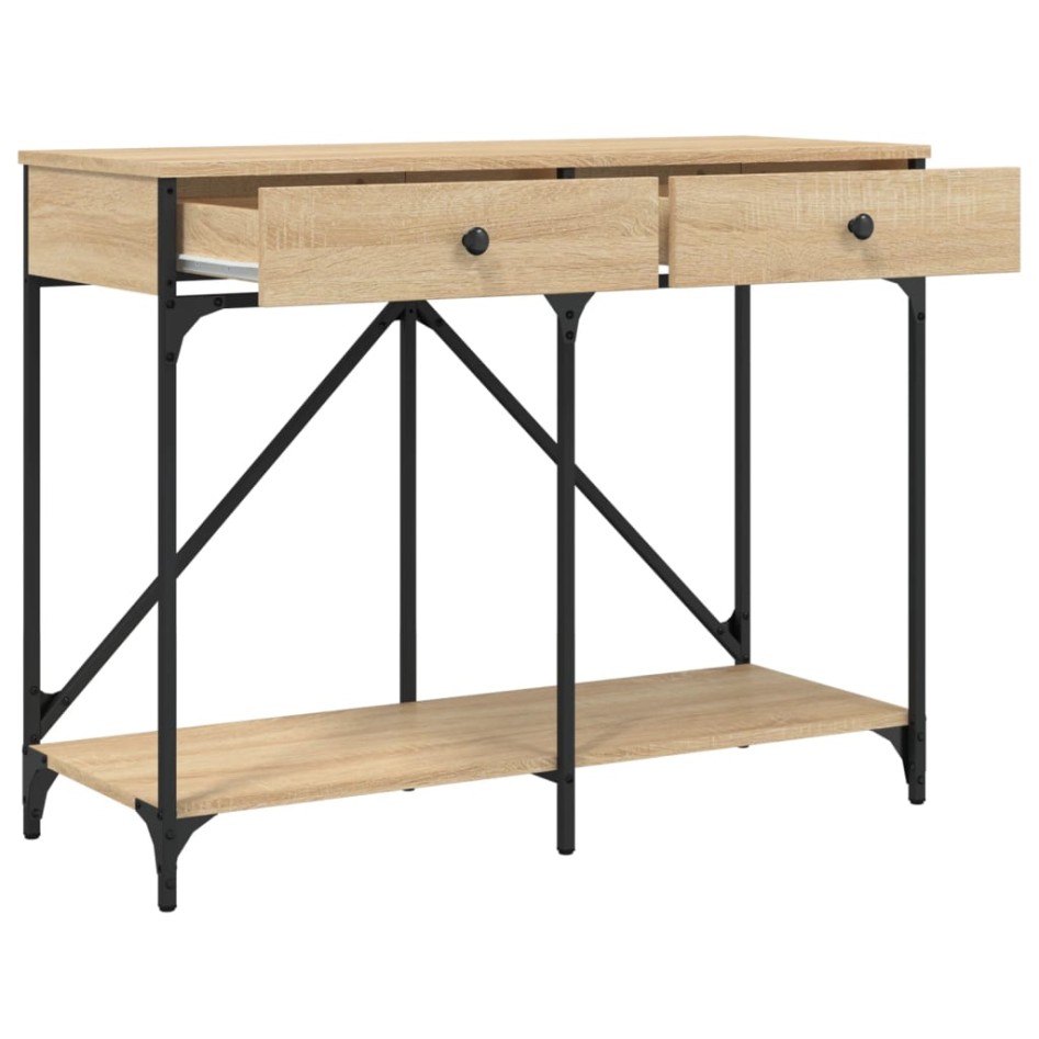 Mesa consola madera de ingeniería roble Sonoma 100x39x78,5