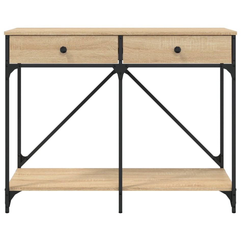 Mesa consola madera de ingeniería roble Sonoma 100x39x78,5