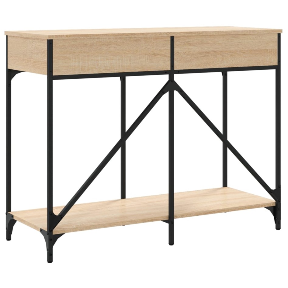 Mesa consola madera de ingeniería roble Sonoma 100x39x78,5