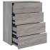 Aparador con 4 cajones gris Sonoma 60x30,5x71