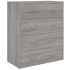 Aparador con 4 cajones gris Sonoma 60x30,5x71
