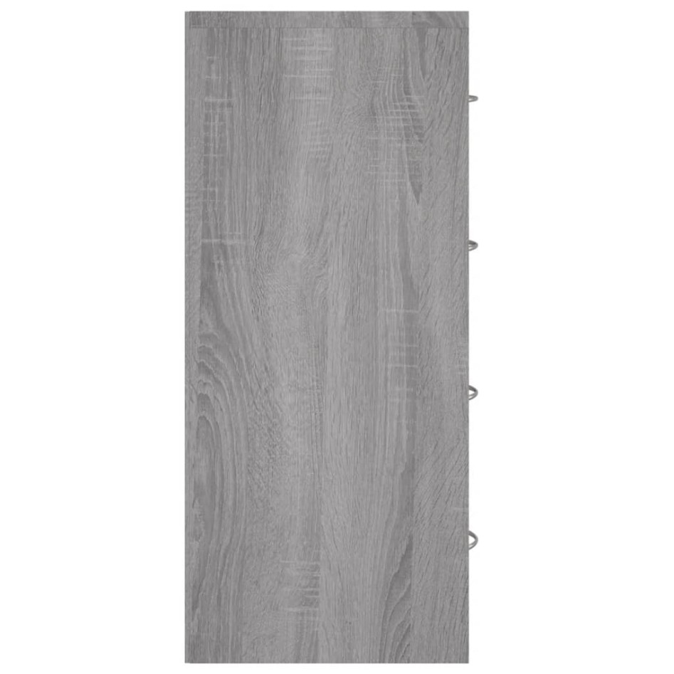 Aparador con 4 cajones gris Sonoma 60x30,5x71