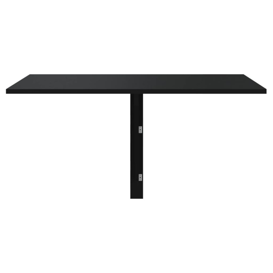 Mesa de pared plegable madera contrachapada negra 100x60x56