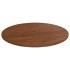 Tablero de mesa redonda madera de roble marrón oscuro