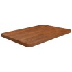 Encimera baño madera maciza tratada marrón oscuro 60x40x2,5 cm