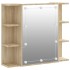 Mueble con espejo y luces LED roble Sonoma 70x16,5x60