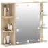 Mueble con espejo y luces LED roble Sonoma 70x16,5x60