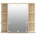 Mueble con espejo y luces LED roble Sonoma 70x16,5x60
