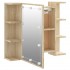 Mueble con espejo y luces LED roble Sonoma 70x16,5x60