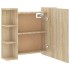 Mueble con espejo y luces LED roble Sonoma 70x16,5x60