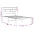 Estructura cama sin colchón con cabecero metal blanco