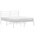 Estructura cama sin colchón con cabecero metal blanco