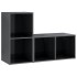 Muebles de salón 2 piezas madera de ingeniería gris