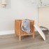 Taburete de baño madera maciza de nogal 40,5x40x52