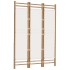 Biombo plegable de 3 paneles bambú y lona 120