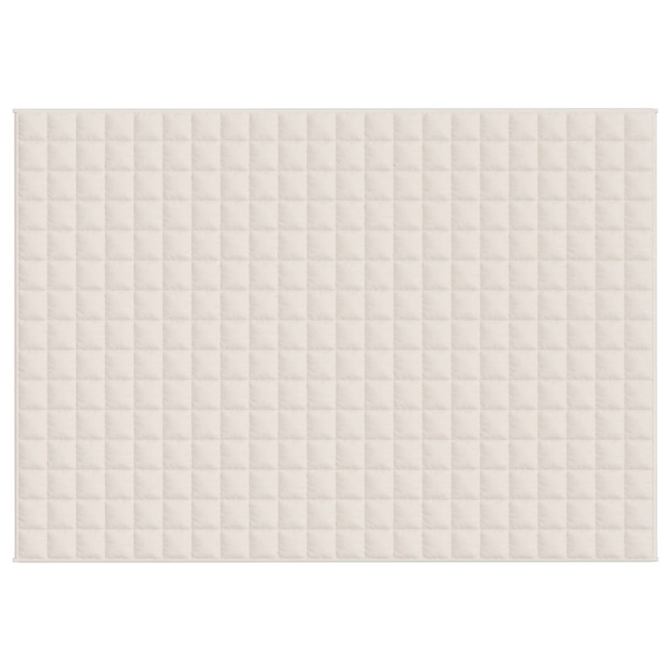 Manta con peso tela color crema claro 155x220 cm 7