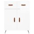Aparador alto madera contrachapada blanco brillo 69,5x34x180