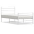Estructura cama sin colchón con estribo metal blanco 80x200