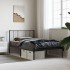 Estructura cama sin colchón con cabecero metal negro 80x200