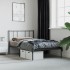 Estructura cama sin colchón con cabecero metal negro 80x200