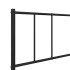 Estructura cama sin colchón con cabecero metal negro 80x200