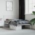 Estructura cama sin colchón con cabecero metal blanco 80x200
