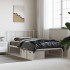 Estructura cama sin colchón con cabecero metal blanco 80x200
