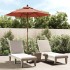 Sombrilla de jardín con poste de madera terracota 196x231