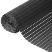 Nature Valla ocultación jardín doble cara PVC gris antracita 1,5x3 m