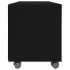 Mueble de TV con ruedas madera contrachapada negro 90x35x35