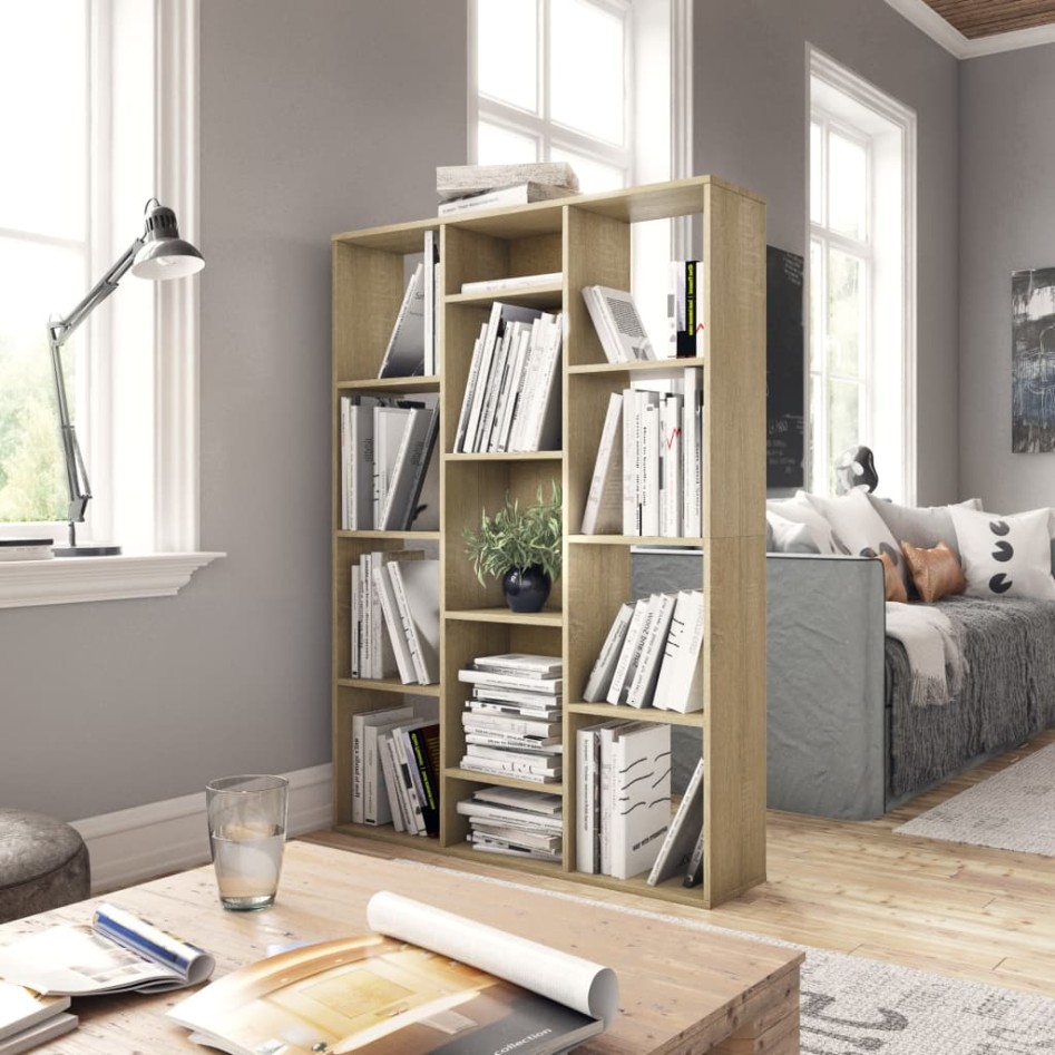 Divisor espacio/estantería aglomerado roble Sonoma