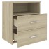 Mesita de noche roble Sonoma 50x32x60