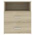 Mesita de noche roble Sonoma 50x32x60