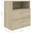 Mesita de noche roble Sonoma 50x32x60
