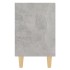 Mesitas de noche 2 uds patas madera gris hormigón 40x30x50
