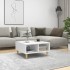 Mesa de centro madera contrachapada blanco 60x60x30