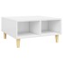 Mesa de centro madera contrachapada blanco 60x60x30