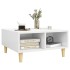 Mesa de centro madera contrachapada blanco 60x60x30