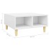 Mesa de centro madera contrachapada blanco 60x60x30