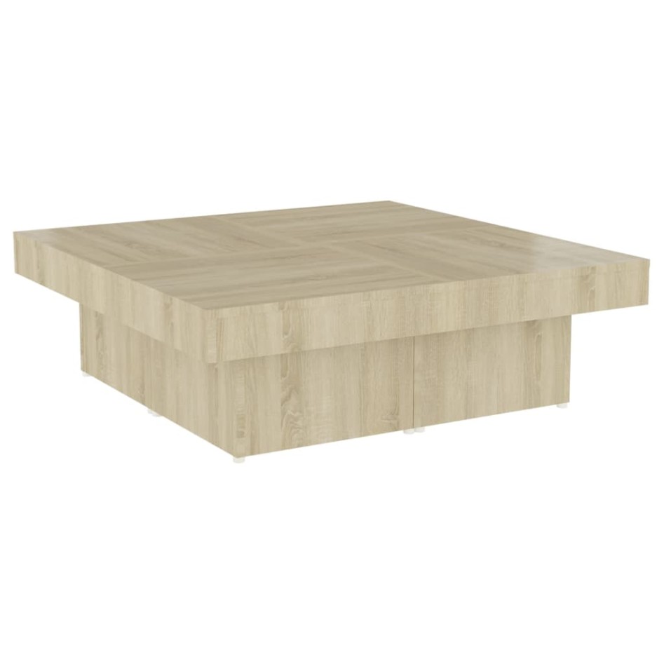Mesa de centro madera contrachapada roble Sonoma 90x90x28