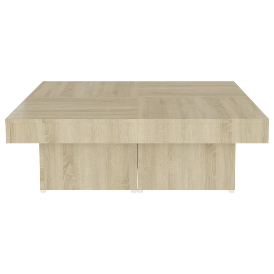 Mesa de centro madera contrachapada roble Sonoma 90x90x28