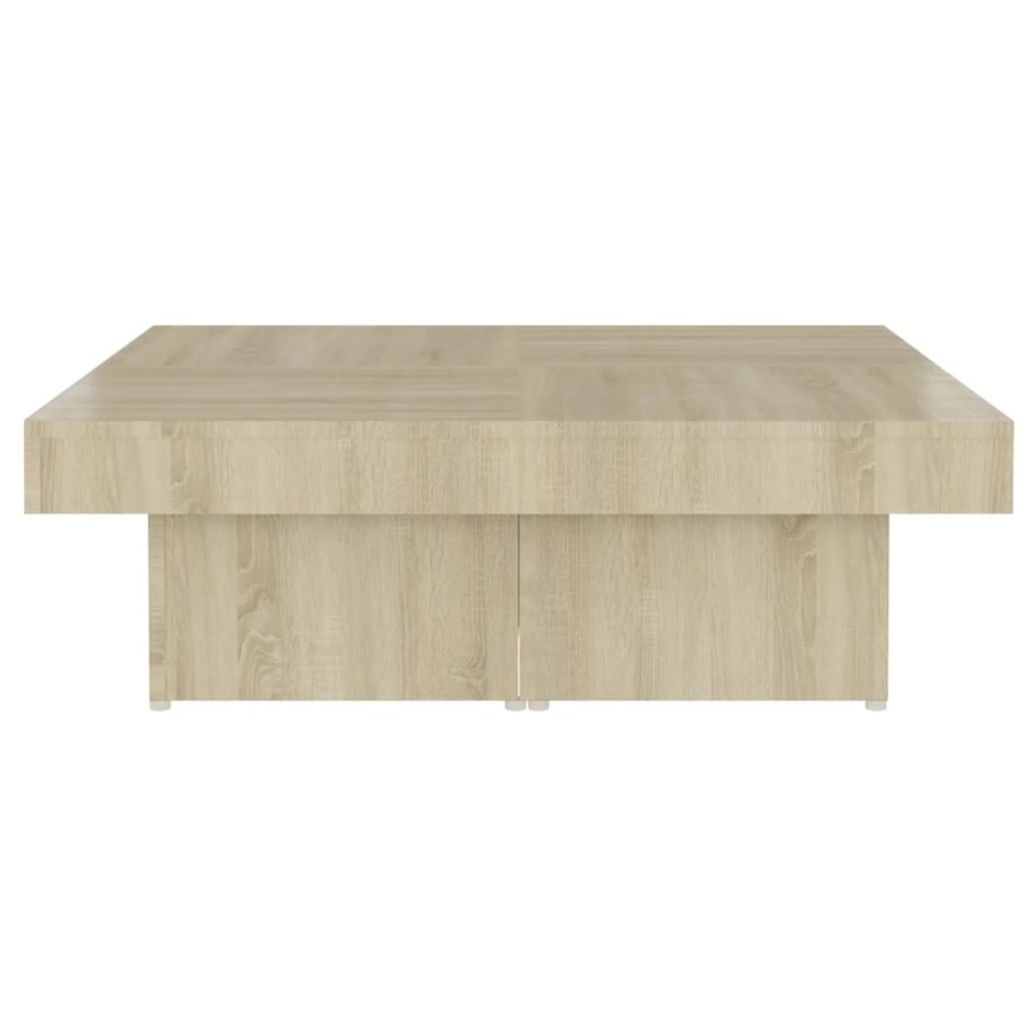 Mesa de centro madera contrachapada roble Sonoma 90x90x28