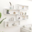 Estante cubo de pared 4 uds madera contrachapada 100x15x30 cm